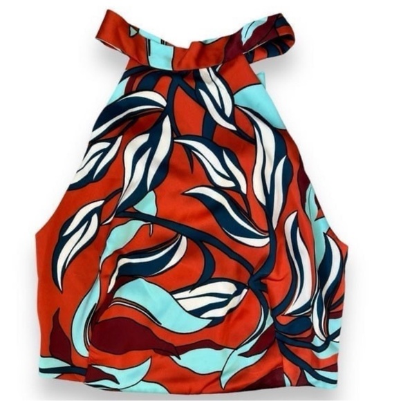 Sigrid Olsen Two Piece Set Halter Top and Skirt Orange Tropical Print Size
Small - Picture 3 of 12